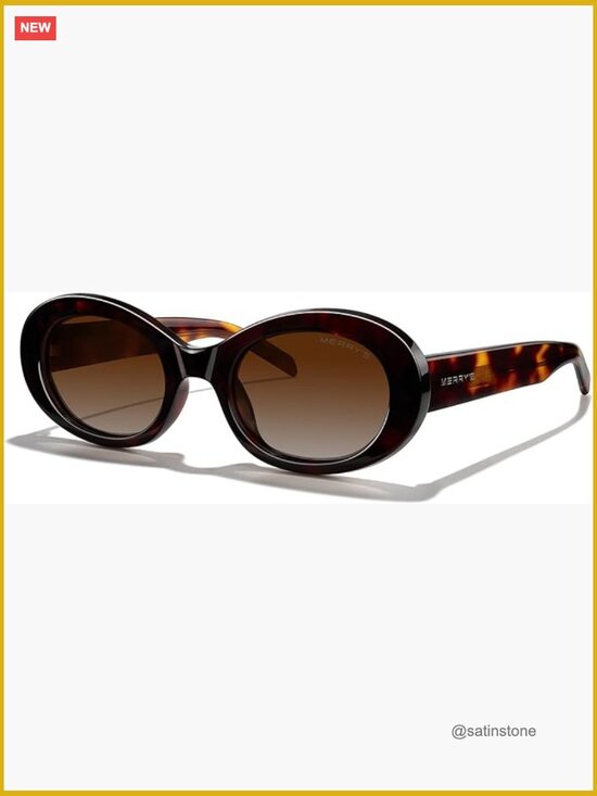 UV400 Polarized Oval Acetate Sunglasses for Women main image 6
